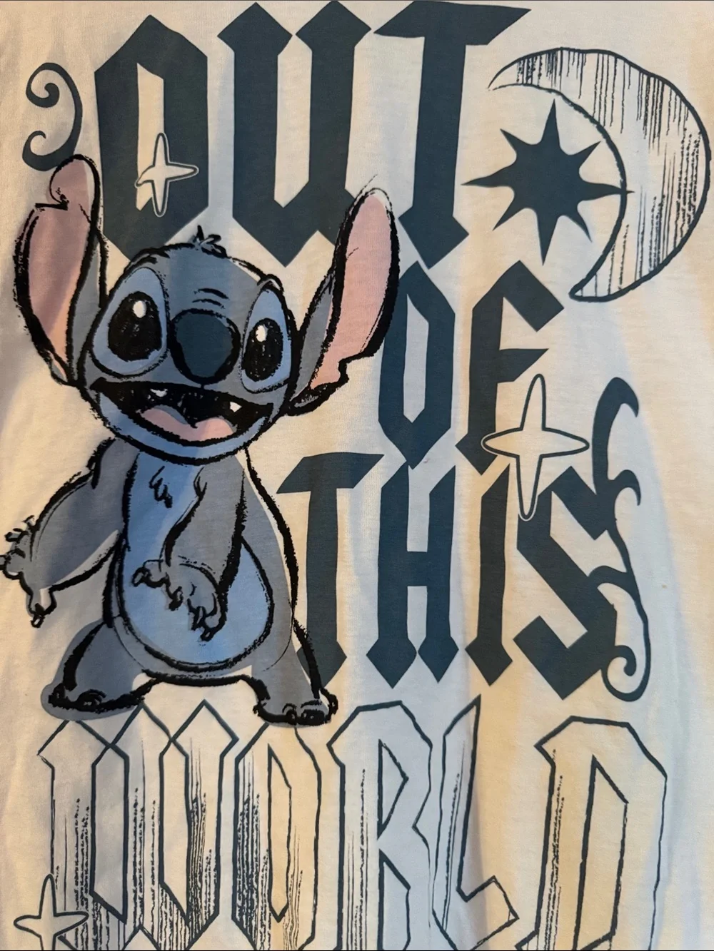 Disney Cream Short Sleeve 'Out of This World' Stitch Graphic Tee